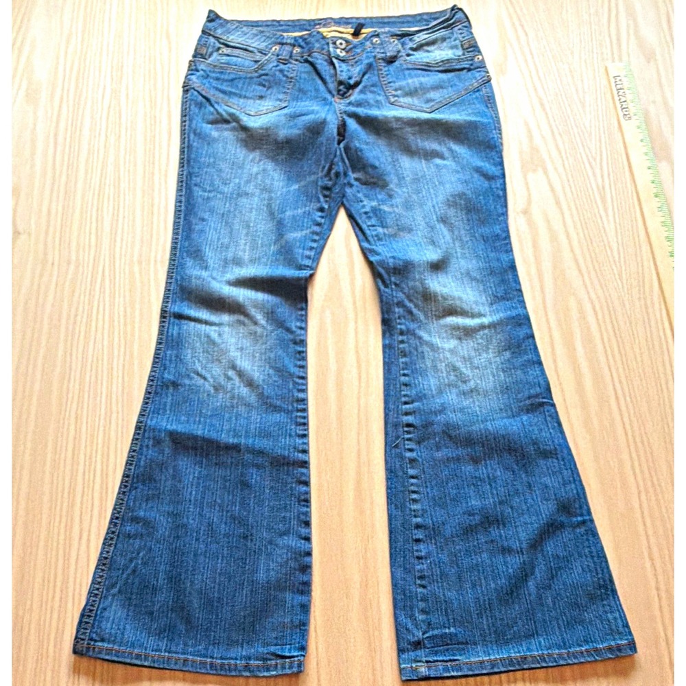 Piama Bootcut Low Rise Medium Wash Stretch Jeans Juniors 13 CCMP2005 Blue